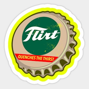 Vintage Flirt Soda Bottlecap Sticker